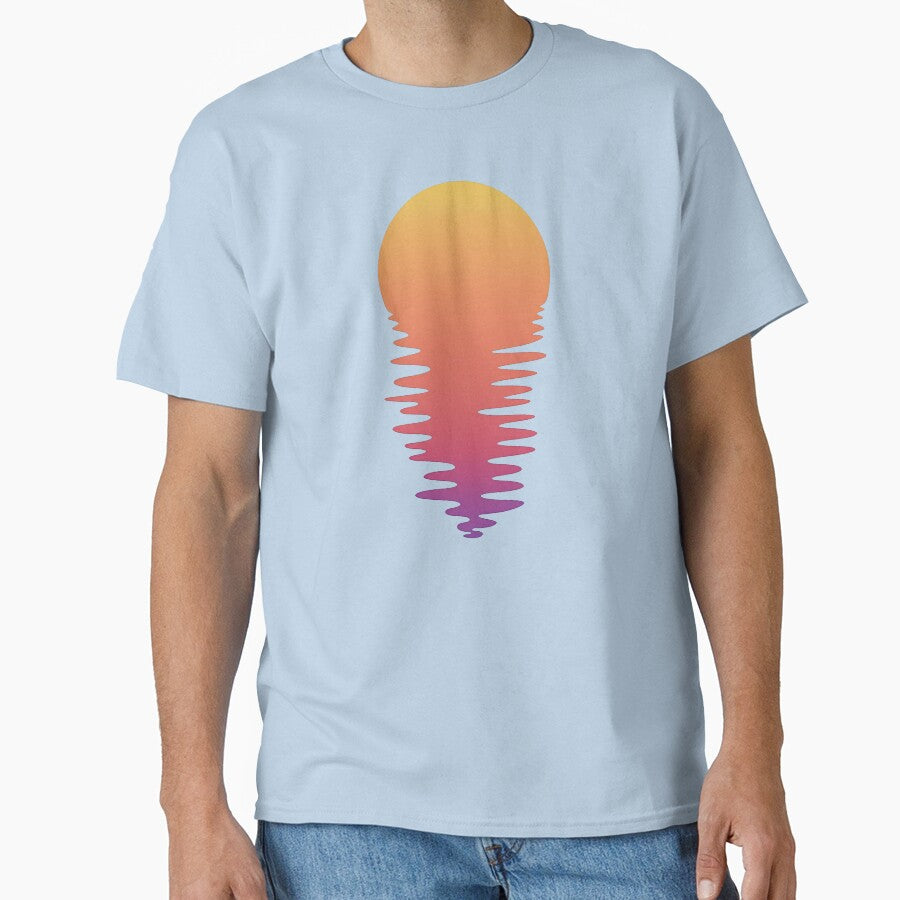 Retro Sunset Gradient Reflection Design by ArtfulWeave