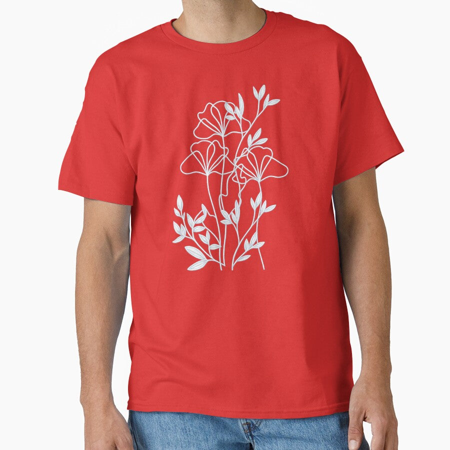 Pearlescent White‑Silver Botanical Line Art – Minimalist Transparent Floral Illustration by EdgeSphere