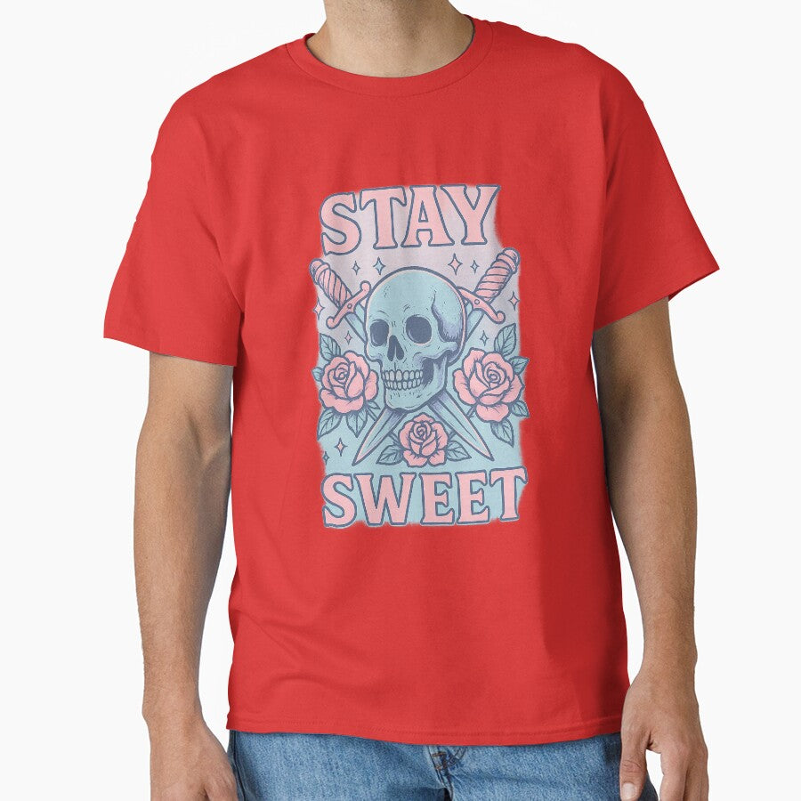 Stay Sweet – Pastel Goth Skull & Roses by Tami0673
