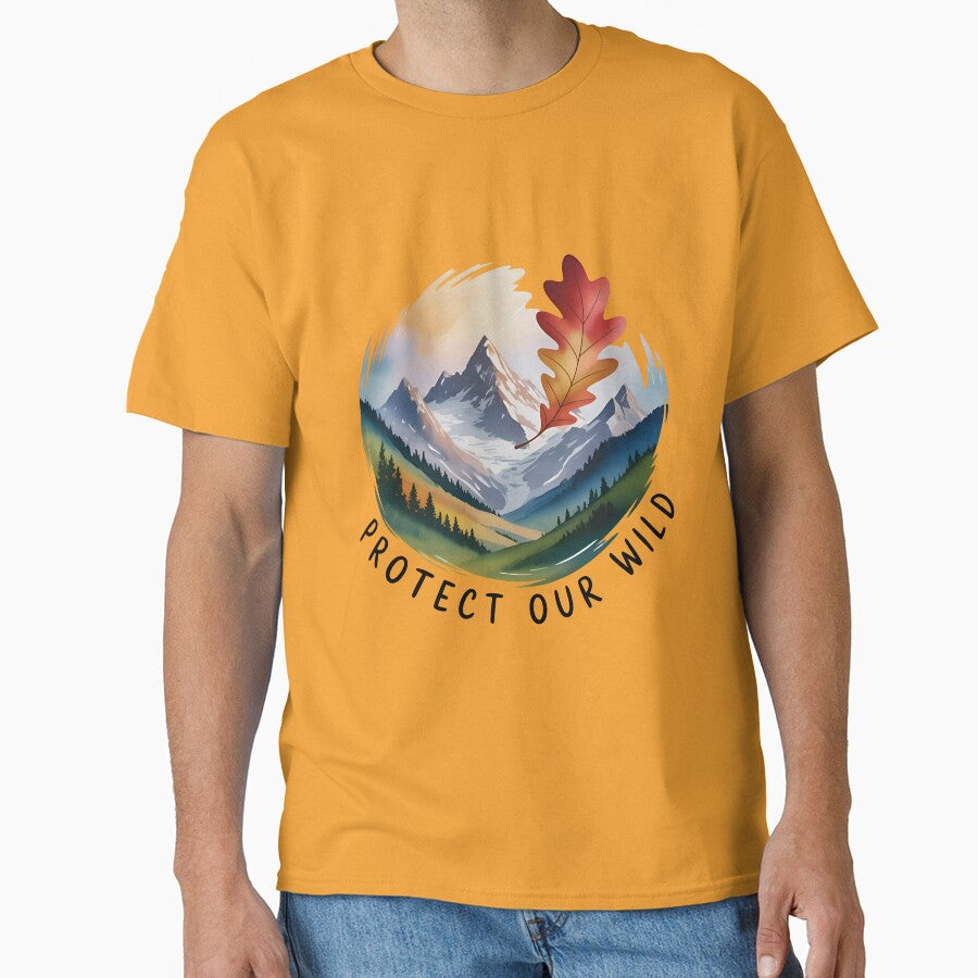 Protect Our Wild - Watercolor Mountain Landscape by Azraqcrafts