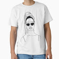 Fashion Woman Sunglasses Line Art by minimallineart