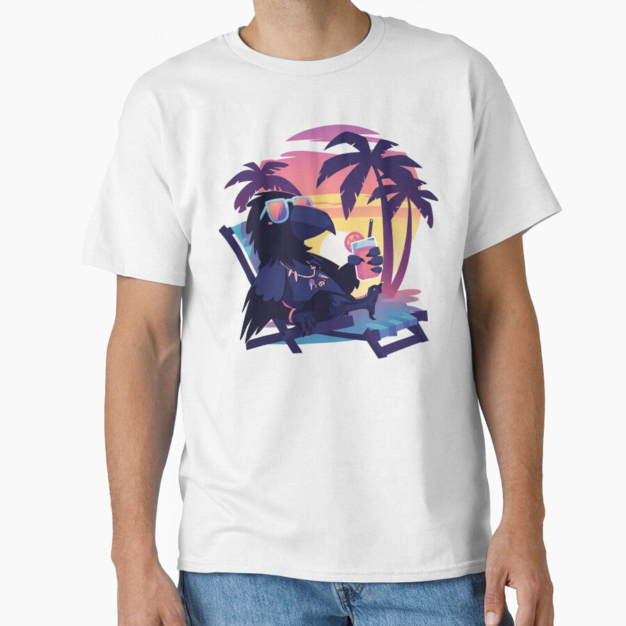 Raven's Summer Beach Day: Lazy and Relaxed by ImprintEmporium