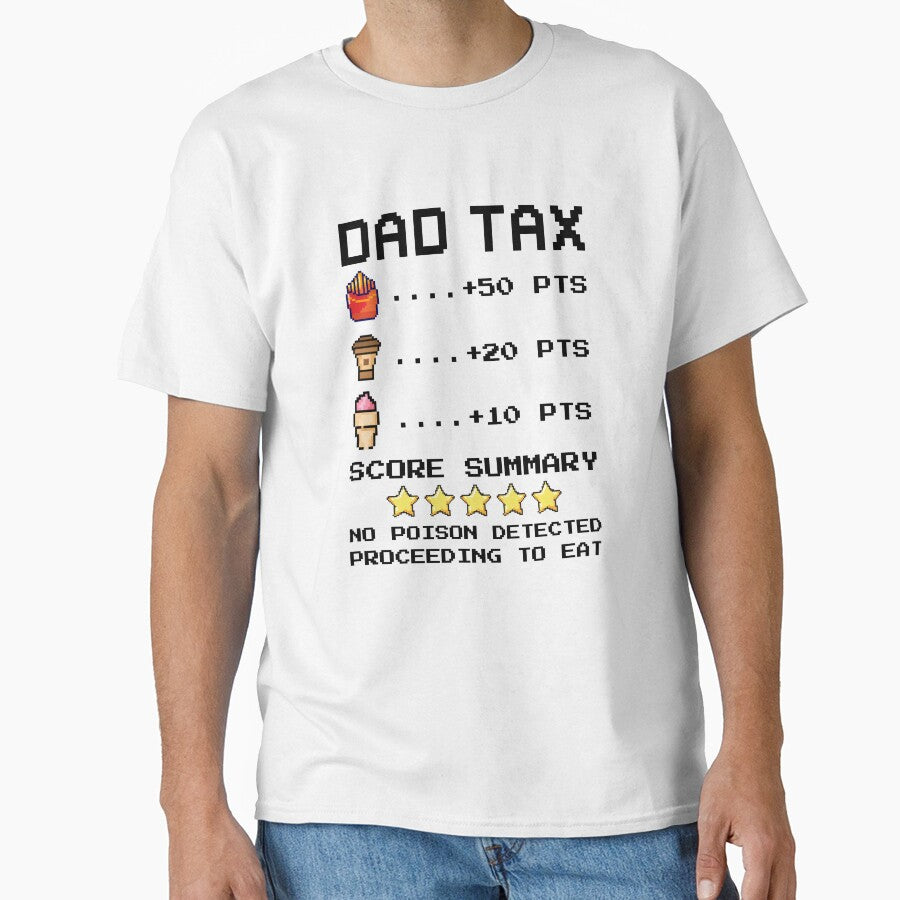 Funny "Dad Tax" Gamer T-Shirt | Retro Pixel Art Tee | New Dad Gift | Nerdy Gaming Father's Day Birthday Gift | Video Game Dad Humor by artCreativeColony