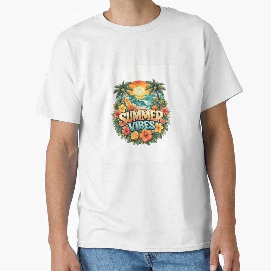 Summer Vibes Tropical Beach Sunset Design by Tropivaro