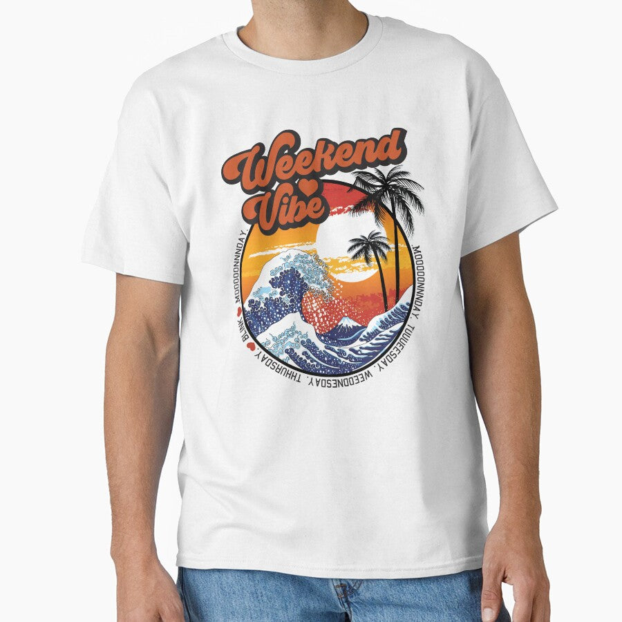 weekend vibe graphic tee by Everpop