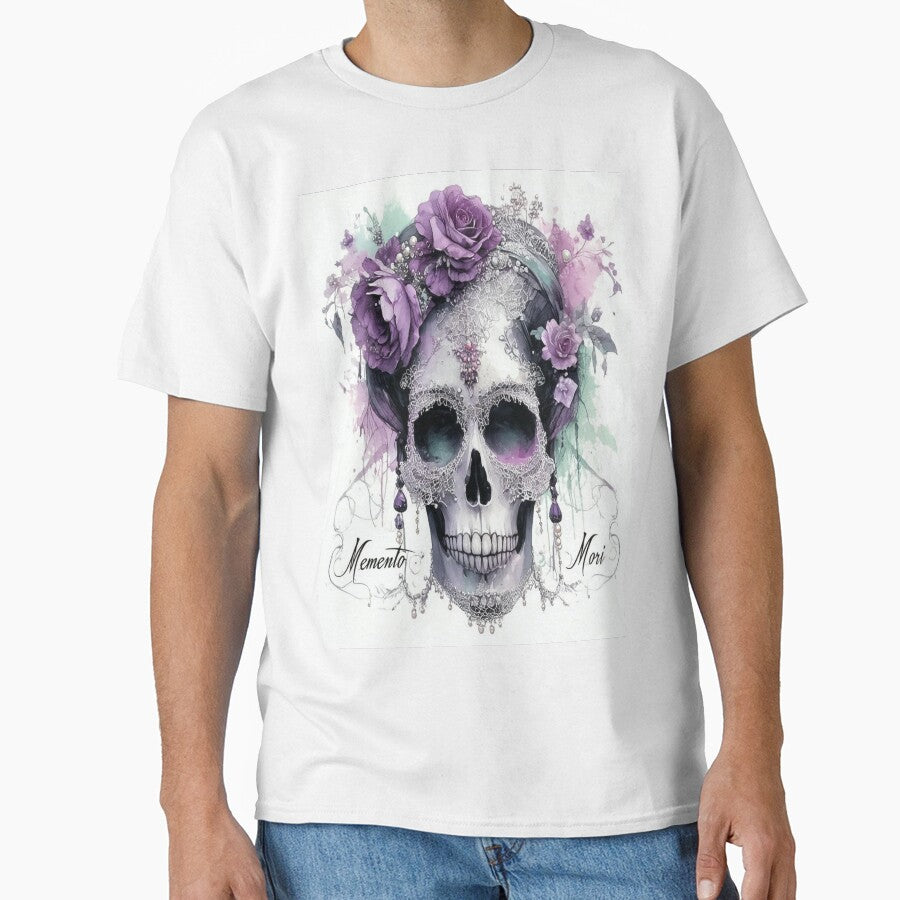 Gothic Lolita Candy Skull  - Memento Mori Decal - Pastel Goth Vinyl - Sugar Skull Dia de Muertos Art by RogueDoodles