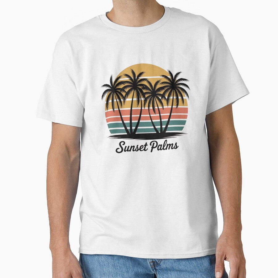 Retro 70s Sunset Palm Trees by BHMARTS