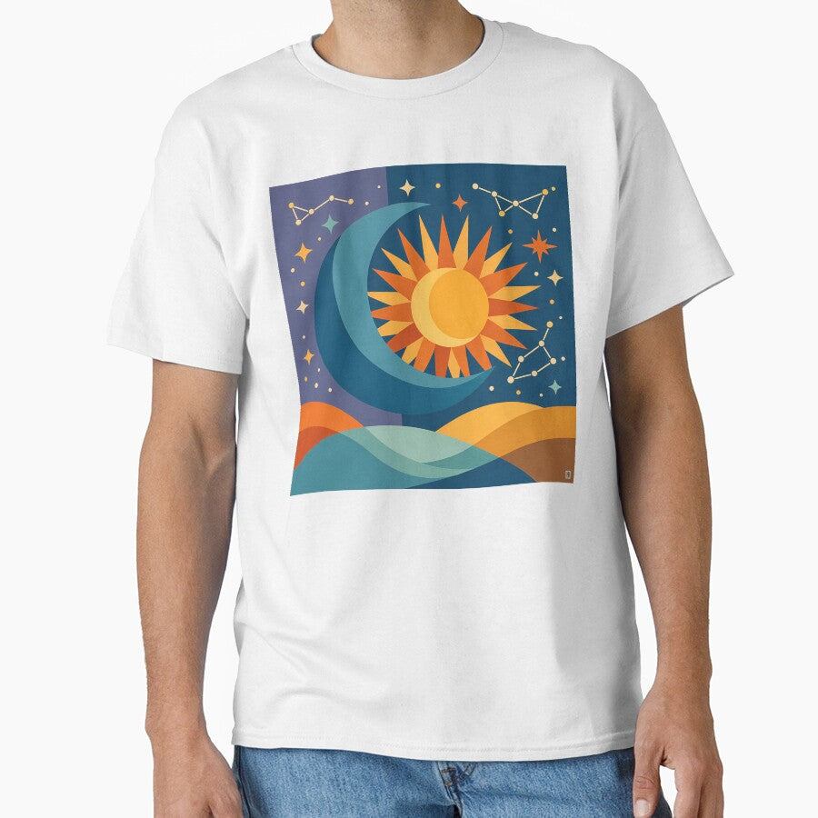 Sun and Crescent Moon with Starssun moon stars by InkSmithery