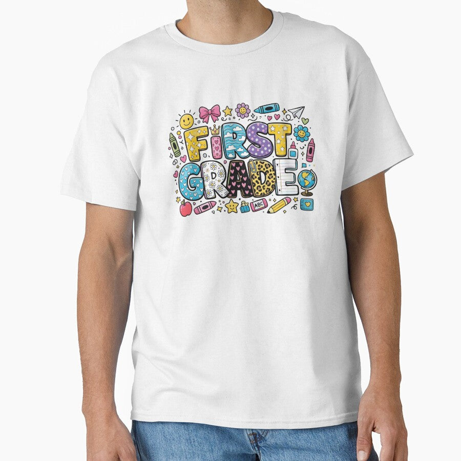 First grade, Back to school, teacher shirt by BlueDiamond-19