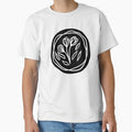 Minimalist Floral Art Print - Hand Drawn Flowers in a Circle Design by DividY