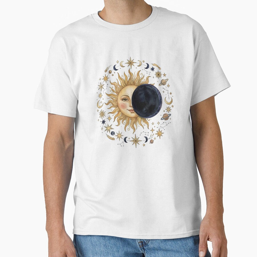 Celestial Sun and Moon Eclipse Mandala by GaflariDesign