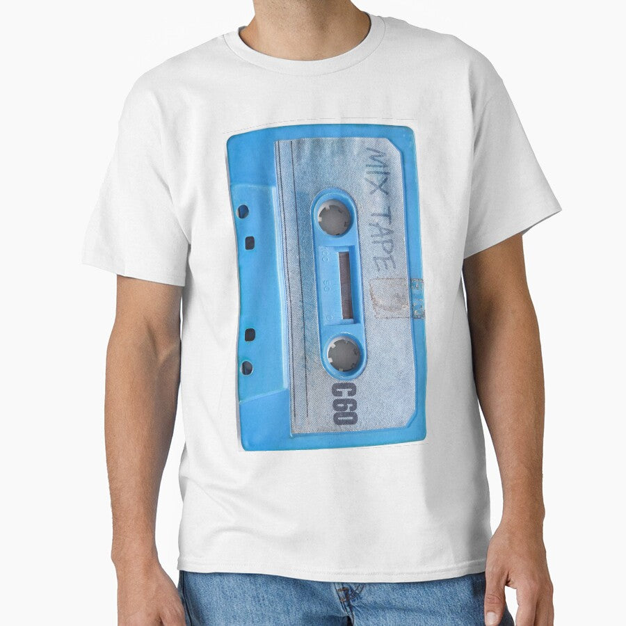 Cassette Tape Mix Tape Retro Graphic Sky Blue by socialarmour