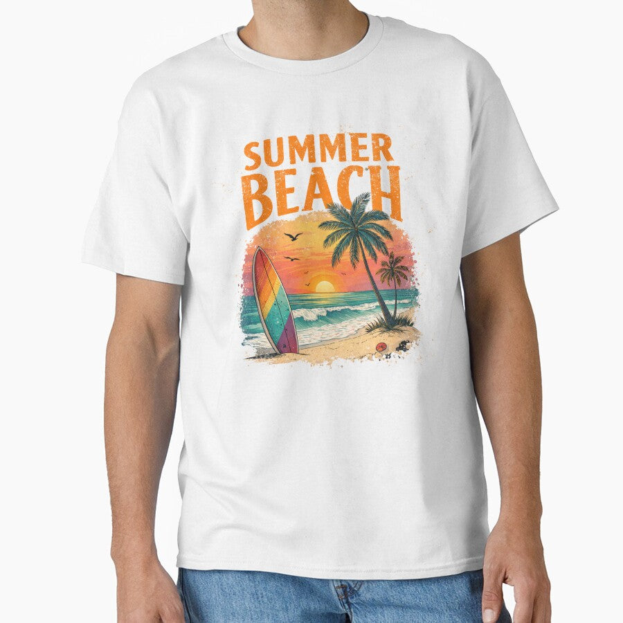 Summer Beach Retro Design - Tropical Surf Sunset Vintage Aesthetic by KymeraStudio25