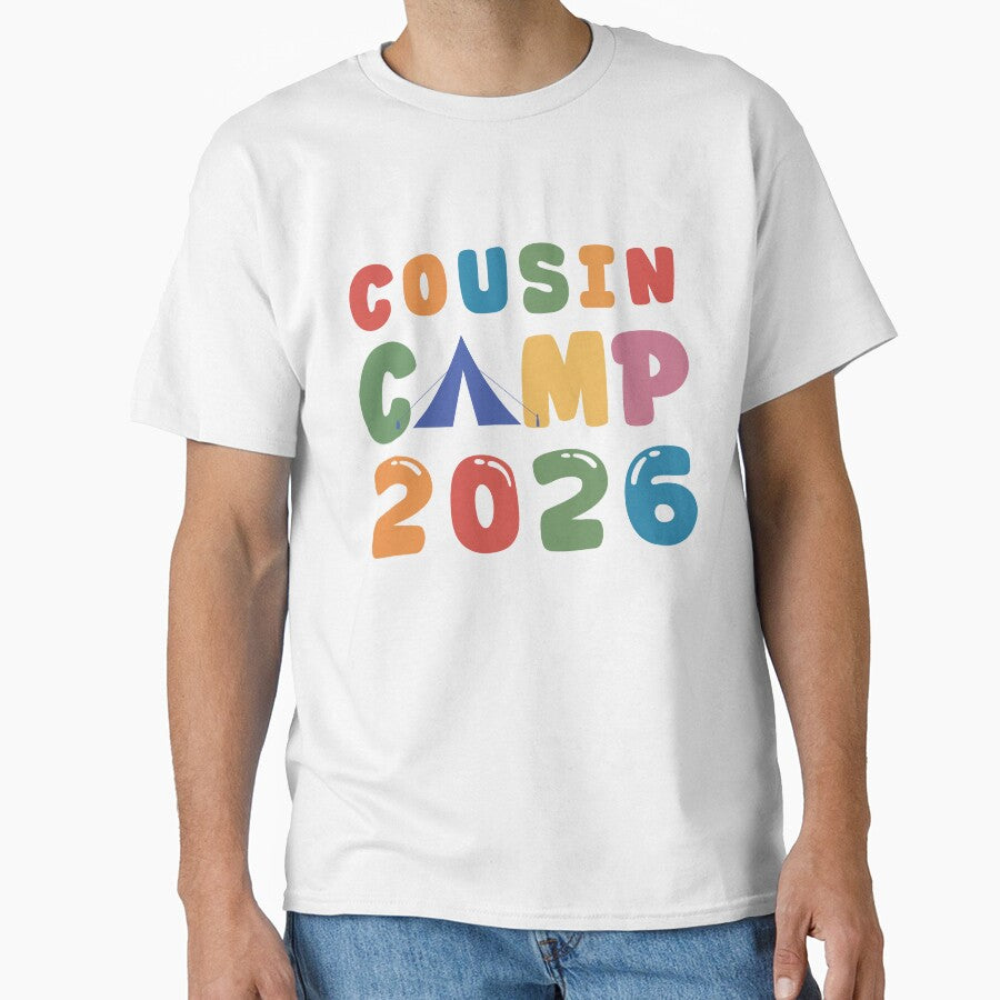 Cousin Camp 2026 Typography – Family Reunion  t-Shirt Design by PixelWaveBD
