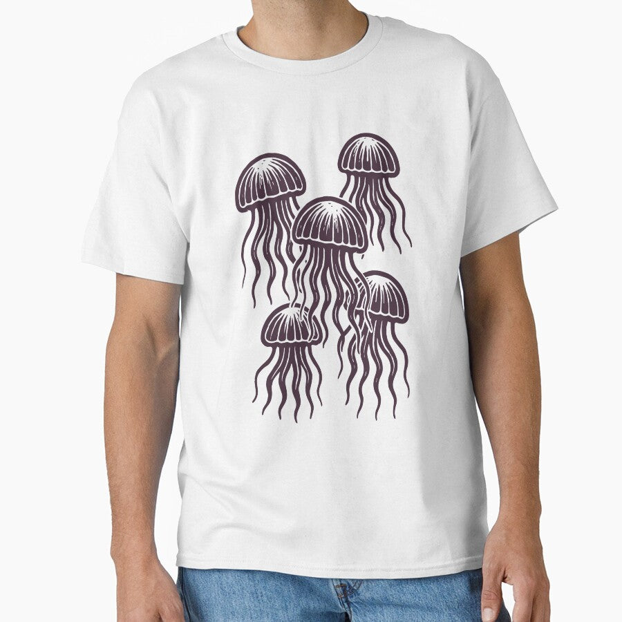 Jellyfish Nautical Fish Print Marine Ocean Sea by kilosdesignstudio