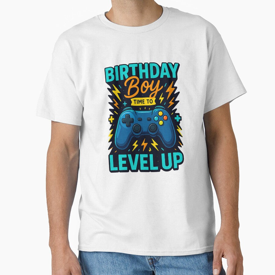 Birthday Boy Time to Level Up Video Game Birthday Gamer Boys by facegm