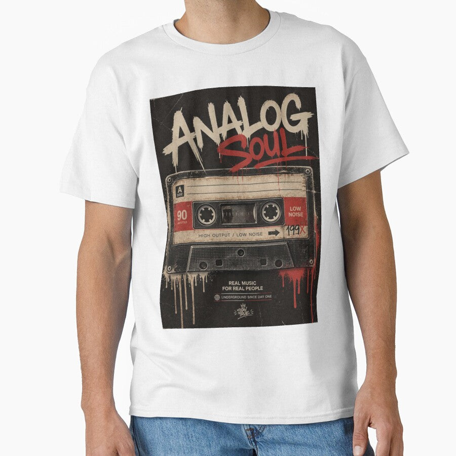 Analog Soul Vintage Cassette Tape Grunge Music T-Shirt by redblink store