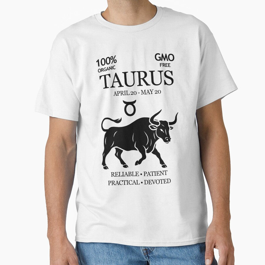 Taurus Zodiac Sign Shirt – Funny Horoscope Design for April & May Birthdays (Black) by Artistic-Apex