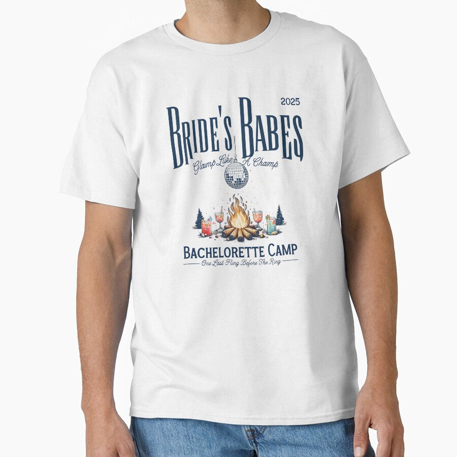Bride’s Babes Bachelorette Camp Glamping Shirt - Rustic Bridal Party Matching Outfit, Funny Bride Squad Gift, Girls Weekend Tee by maisonélégantestore