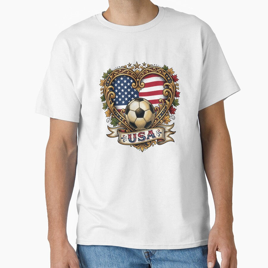 USA Heart Flag Stars and Stripes — Soccer World Cup 2026 by David Mateo ArtWorks