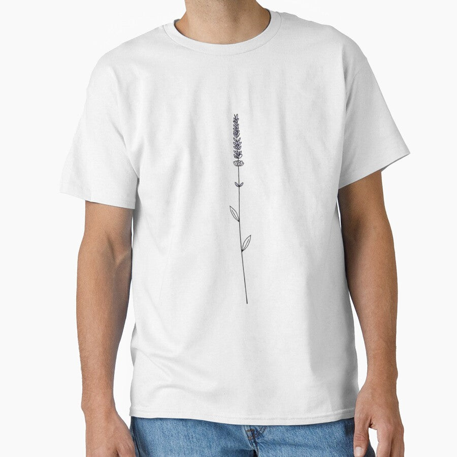 Lavender Branch — Minimalist Line Art by mari0n980