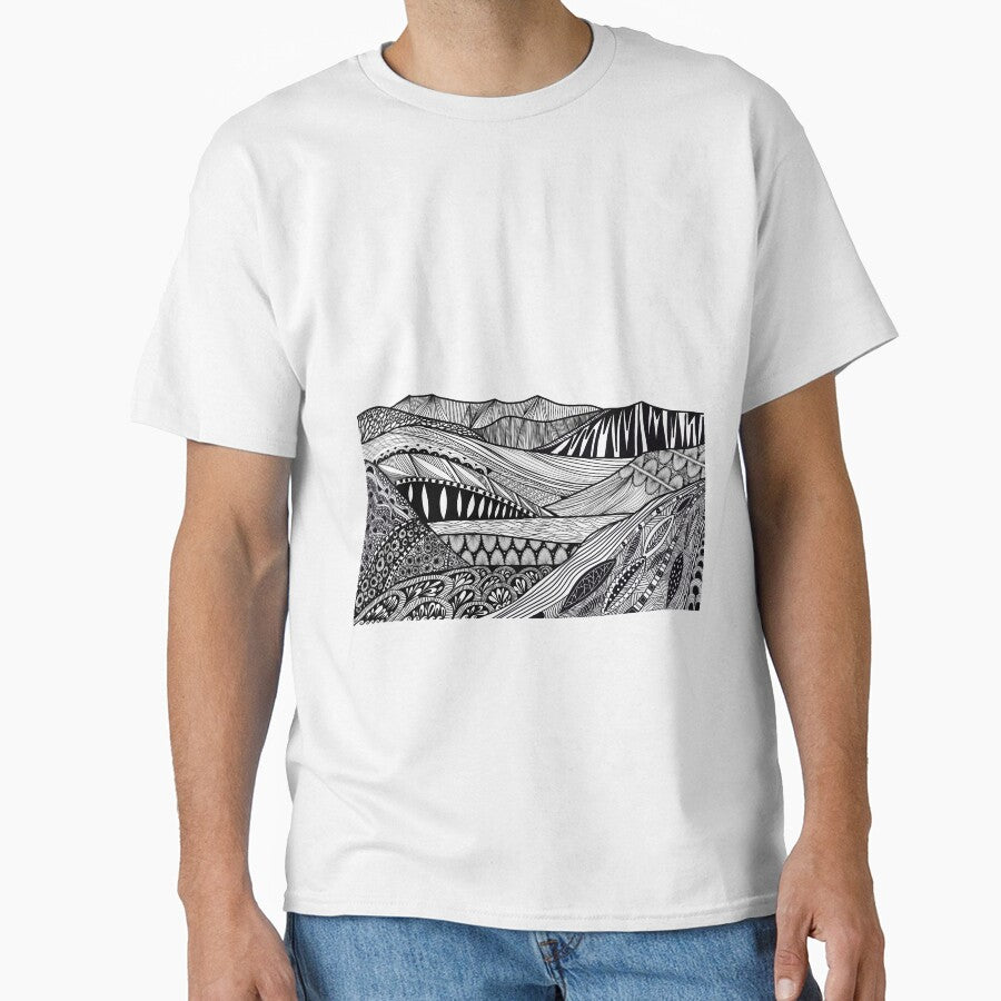 Mountain landscape doodle art by ahahdodo