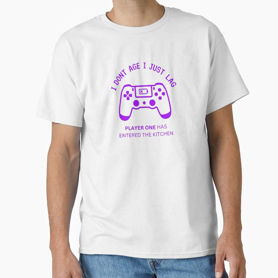Funny Gamer Dad Lag Joke Player One by icemanphotos