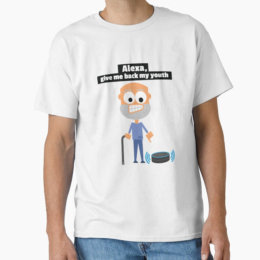 Alexa, give me back my youth. Alexa Meme Funny Health Old Age Anti Aging Fountain Of Youth by doseofwin