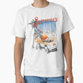 Retro Summer Vibes Surf Shirt – California Sunset Beach by PIXEL WORN