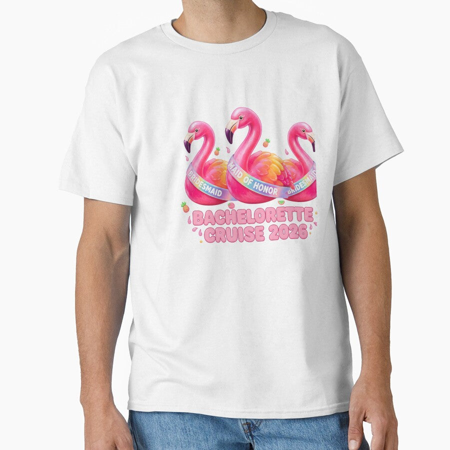Bachelorette Cruise 2026 Flamingos Bridal Party Squad by JMDesignHub