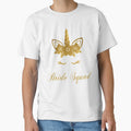 Golden Unicorn Bride Bachelorette Party Team Group Shirt by Jelisandie