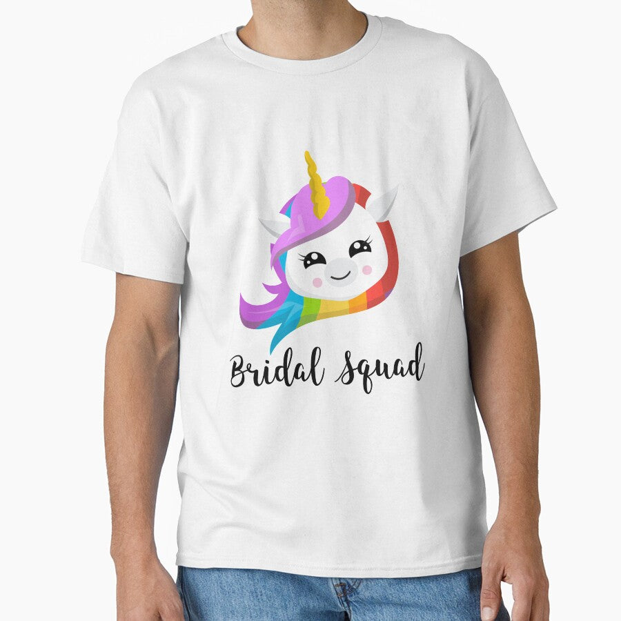 Bridal Squad Unicorn Bachelorette Party Shirt Bridal Shower for Woman by Jelisandie