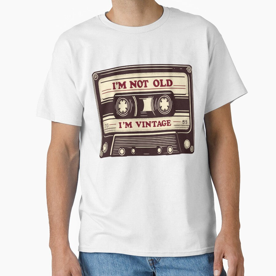I'm Not Old I'm Vintage Cassette Tape by KitonicTees