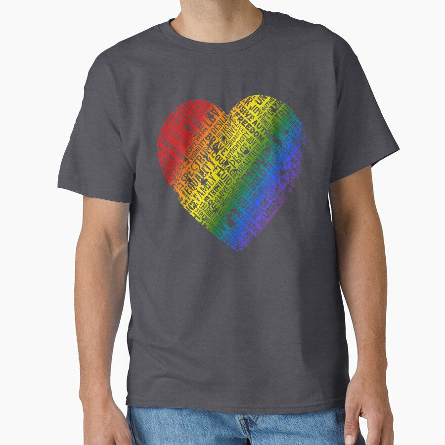 Pride Month Uplifting Word Collage | LGBT+ Typographic Print by thaneydesign