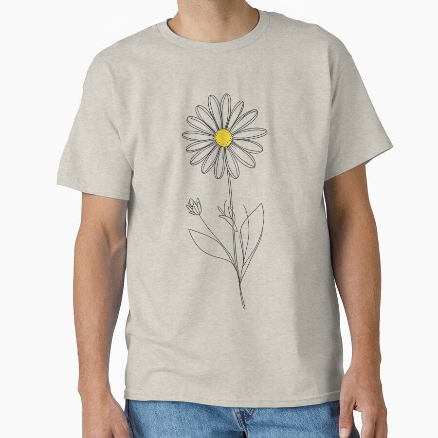 Daisy Line Art - Single Flower by VibrArtco