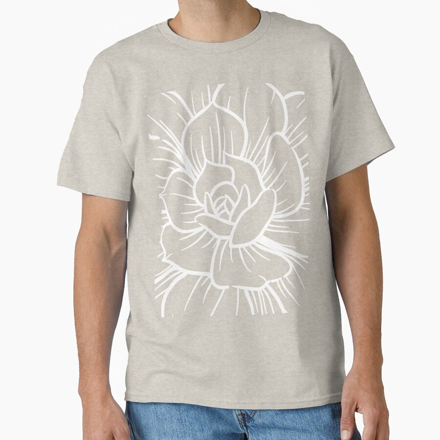 Gray Floral Succulents Flowers Pattern by NelBo