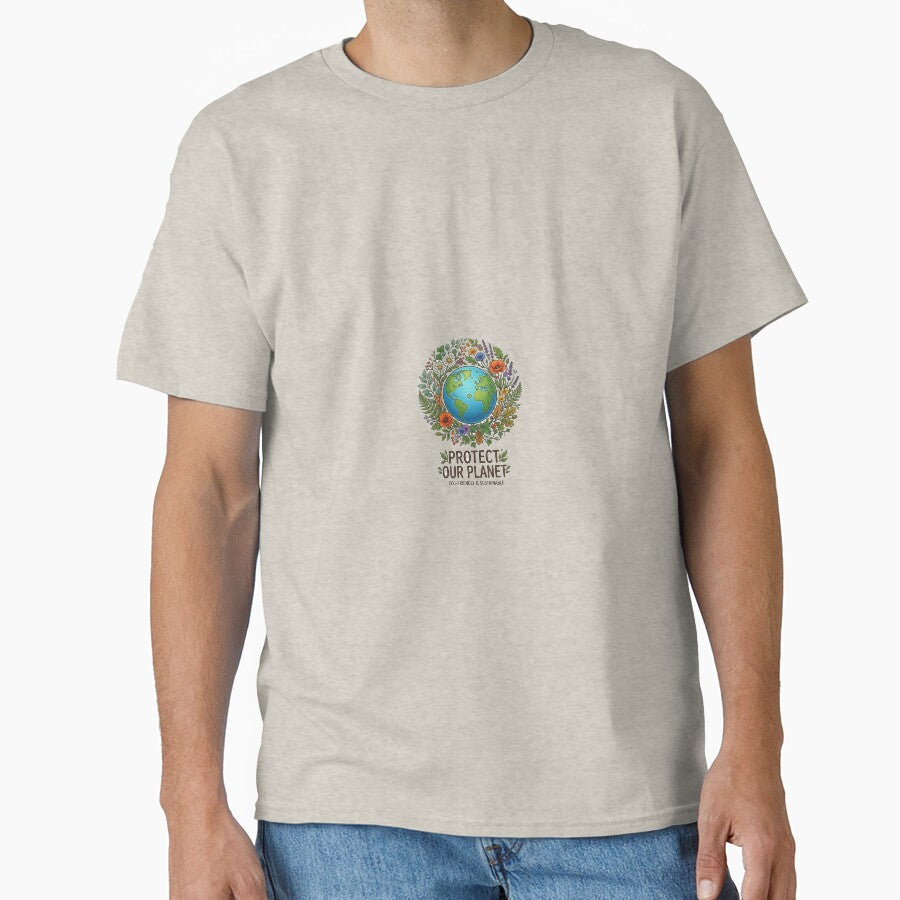 Protect Our Planet Eco Friendly Floral Earth by UrbanVoid Studio