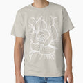 Gray Floral Succulent Flower Pattern by NelBo