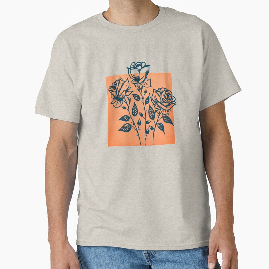 Roses Line Drawing by Jeallan Designs
