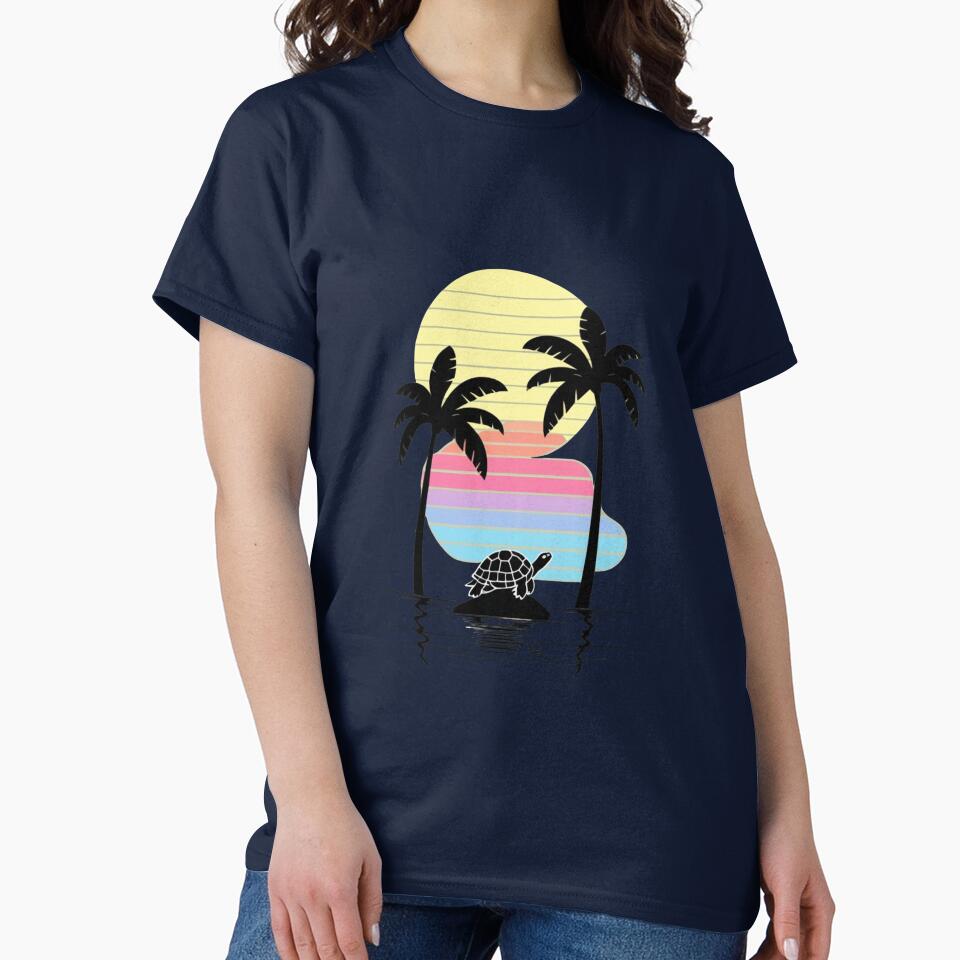 Calm Turtle Tropical Sunset Scene by PMTaurus
