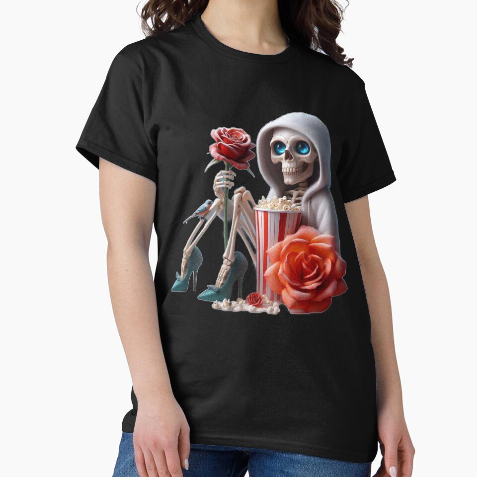 Aesthetic Skeleton Movie Night with Rose by LujziWorld