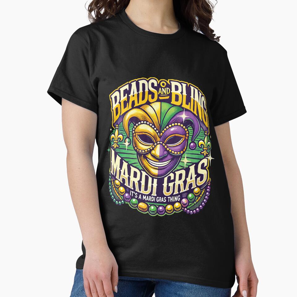 Beads And Bling Mardi Gras Mask Extravaganza by LuminOrb