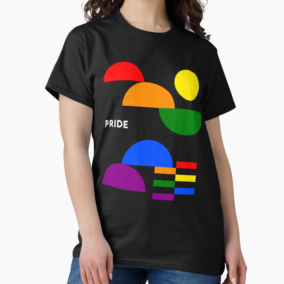 Minimalist Bauhaus Rainbow Pride Abstract Geometry Design by MaiZephyr