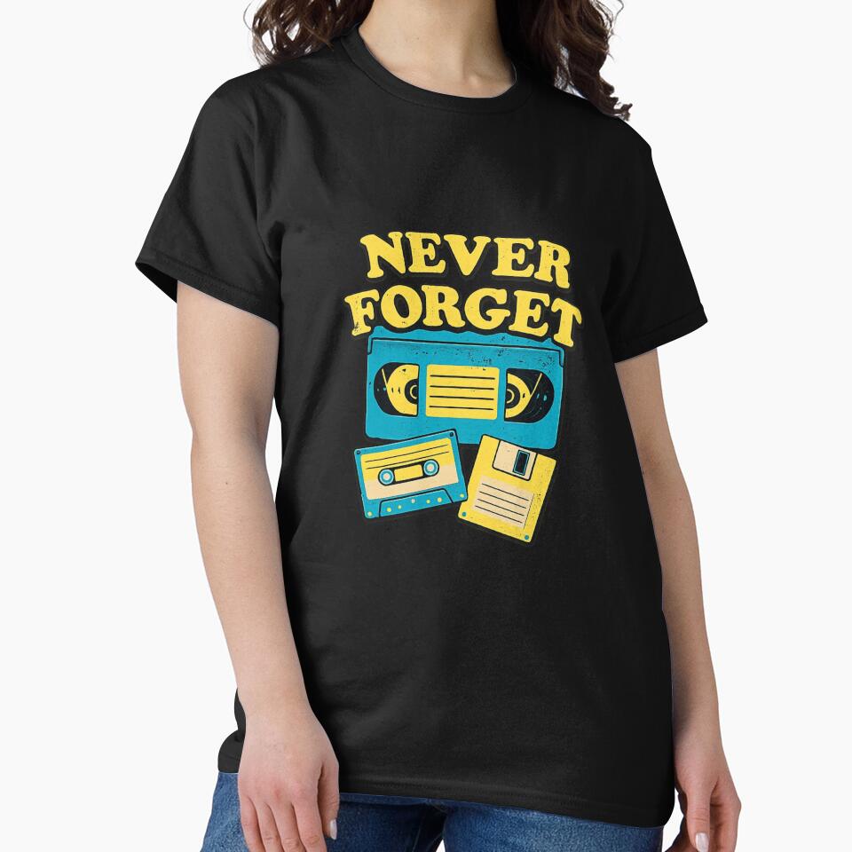 Never Forget Retro Cassette Tape Vintage 80s 90s Nostalgia by Dujosufot