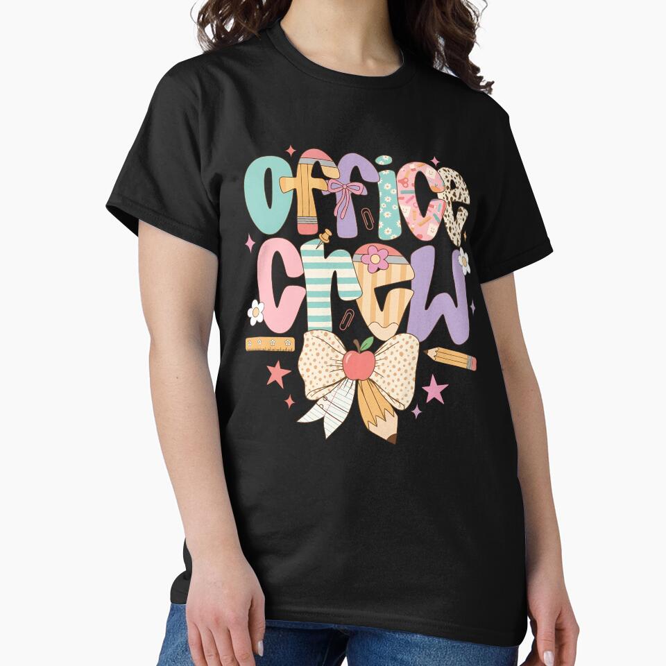 Office Crew Cute Teacher Life Back To School First Day by KroghDs