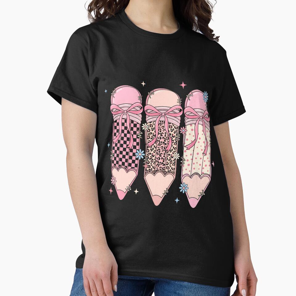 Cute Coquette Pink Pencil Back To School Teacher by KroghDs