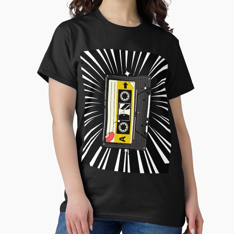 Retro Cassette Tape (white print) by Studio-Sy