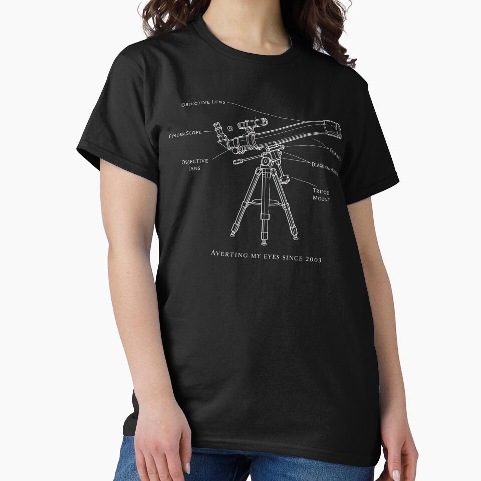 Backyard Astronomer — Amateur Telescope Patent Blueprint Art by Thread-Riot