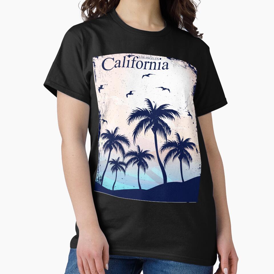Vintage California Sunset Palm Trees - Los Angeles Beach Retro by mashmosh