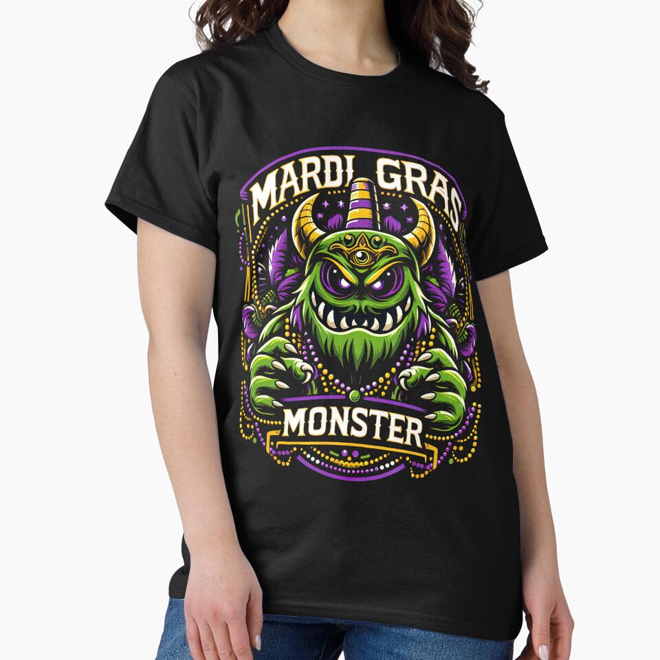 Mardi Gras Monster Fun Mask Monster Costume Graphic by SpookshowDesign